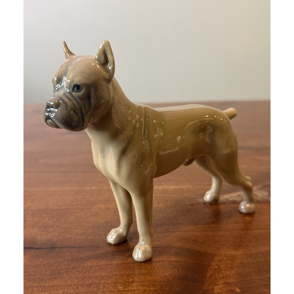 Bing & Grondahl Dog Boxer Standing Figurine Porcelain No 2212 Denmark Vintage